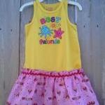 Upcycled Girl's Yellow Tank Top, Lady..
